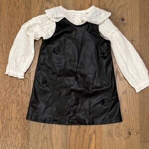 Black and White Long Sleeve Dress